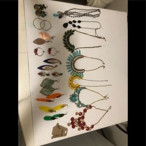 Necklaces and earrings